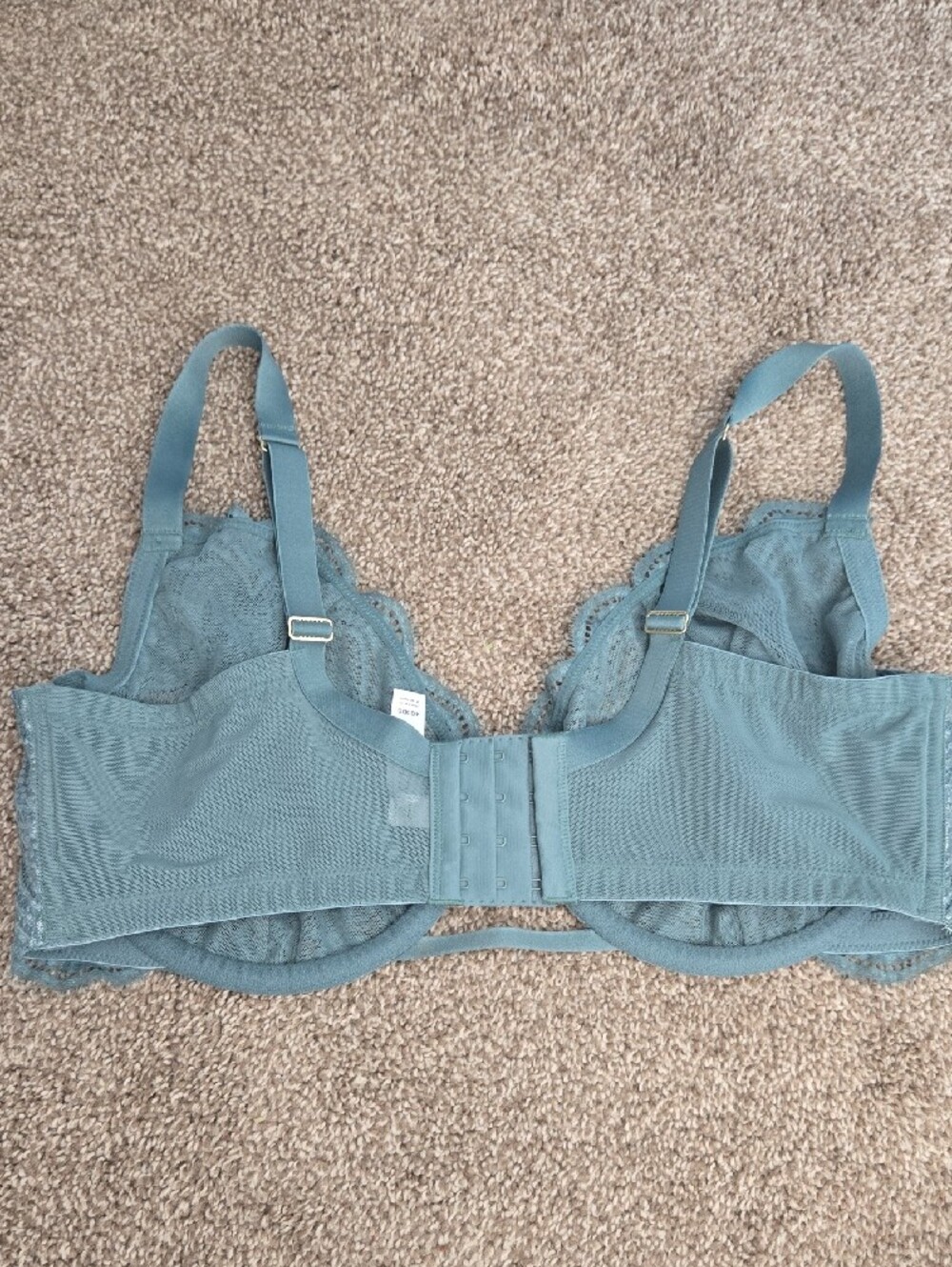 Cacique IntimatesFoiled Lace Unlined Balconette Bra Size 40DDD - Picture 4 of 5